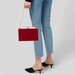 Kate Spade Red Emanuelle Clutch with Clear Bow